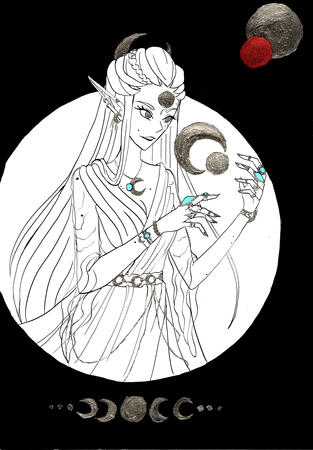 Inktober25_Day2 &quot;Moon Magic&quot;